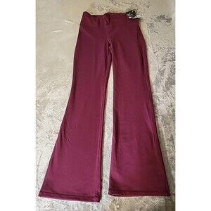 Gapfit Recycled Power Flare Pants Women Medium Burgundy Legging   NWT